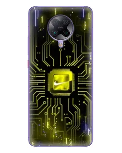 Чохол для Xiaomi POCO F2 Pro з картинкою «Nike — золота іскра» Чохол для Xiaomi POCO F2 Pro з картинкою «Nike — золота іскра»
