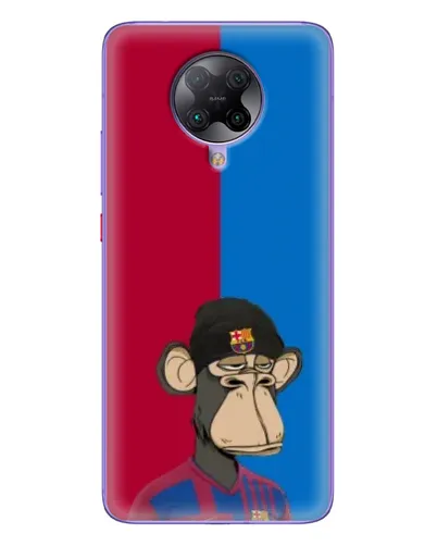 Чехол для Xiaomi POCO F2 Pro с картинкой «Bored Ape — фанат Барсы» Чехол для Xiaomi POCO F2 Pro с картинкой «Bored Ape — фанат Барсы»