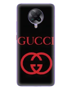Чохол для Xiaomi POCO F2 Pro з картинкою «Gucci — червоний логотип»