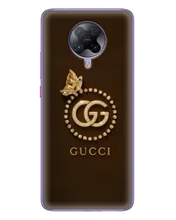 Чохол для Xiaomi POCO F2 Pro з картинкою «Gucci — золотий метелик»