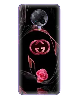 Чохол для Xiaomi POCO F2 Pro з картинкою «Gucci — неонова троянда»