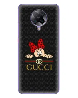 Чохол для Xiaomi POCO F2 Pro з картинкою «Мінні Маус Gucci — чорний»