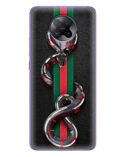 Чехол для Xiaomi POCO F2 Pro с картинкой «Gucci — змея на полосе» Чехол для Xiaomi POCO F2 Pro с картинкой «Gucci — змея на полосе»