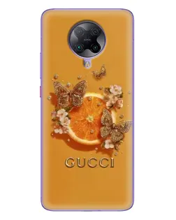Чохол для Xiaomi POCO F2 Pro з картинкою «Gucci — золоті метелики»