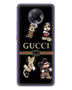 Чохол для Xiaomi POCO F2 Pro з картинкою «Gucci — герої Disney та монограма»