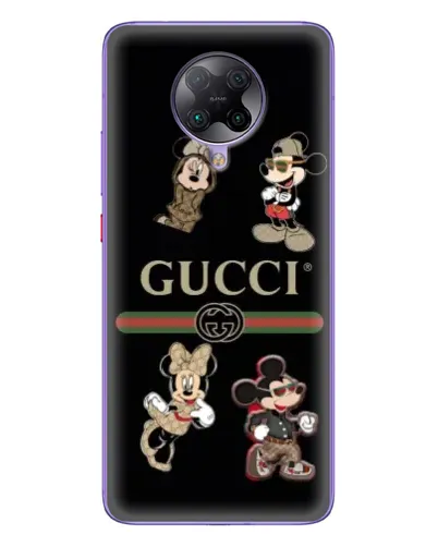 Чехол для Xiaomi POCO F2 Pro с картинкой «Gucci — герои Disney и монограмма» Чехол для Xiaomi POCO F2 Pro с картинкой «Gucci — герои Disney и монограмма»