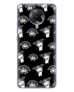 Чехол для Xiaomi POCO F2 Pro с картинкой «Черный паттерн Kuromi» Чехол для Xiaomi POCO F2 Pro с картинкой «Черный паттерн Kuromi»
