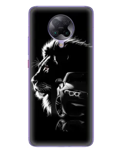 Чохол для Xiaomi POCO F2 Pro з картинкою «BMW та лев»