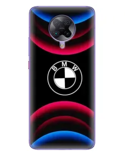 Чохол для Xiaomi POCO F2 Pro з картинкою «Логотип BMW та неонові дуги»