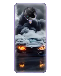 Чохол для Xiaomi POCO F2 Pro з картинкою «BMW у диму»