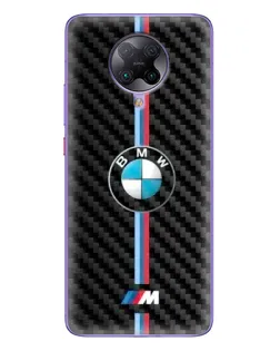 Чохол для Xiaomi POCO F2 Pro з картинкою «Емблема BMW та карбон»
