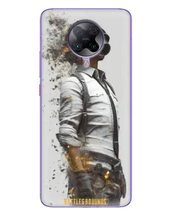 Чохол для Xiaomi POCO F2 Pro з картинкою «PUBG — боєць у пилу»