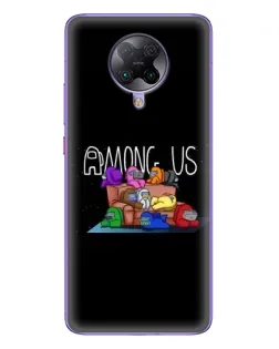 Чехол для Xiaomi POCO F2 Pro с картинкой «Логотип Among Us»