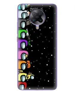 Чехол для Xiaomi POCO F2 Pro с картинкой «Команда Among Us»