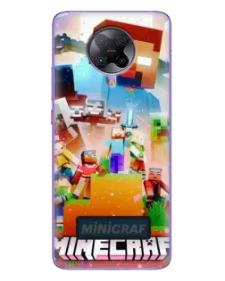 Чохол для Xiaomi POCO F2 Pro з картинкою «Minecraft герої гри»