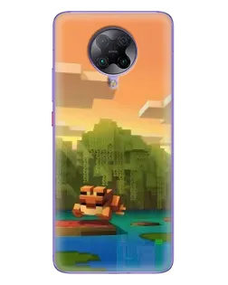 Чохол для Xiaomi POCO F2 Pro з картинкою «Майнкрафт захід сонця»