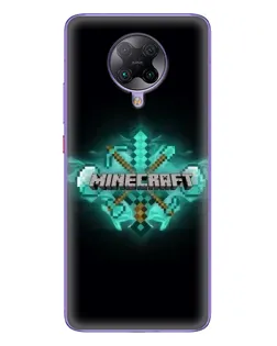 Чохол для Xiaomi POCO F2 Pro з картинкою «Minecraft Diamond лого»