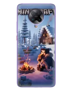 Чохол для Xiaomi POCO F2 Pro з картинкою «Зимовий Minecraft»