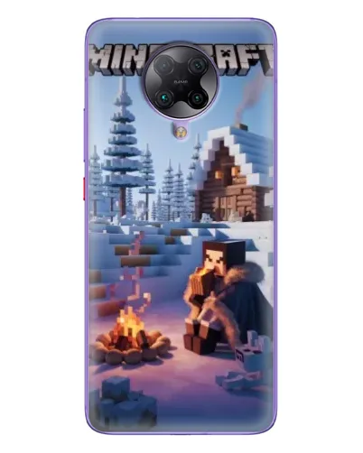 Чохол для Xiaomi POCO F2 Pro з картинкою «Зимовий Minecraft»