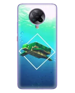 Чохол для Xiaomi POCO F2 Pro з картинкою «Черепаха Minecraft»