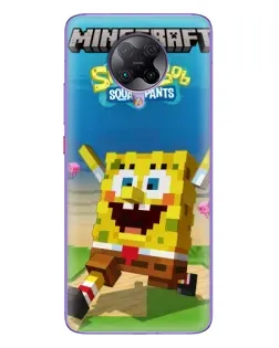 Чохол для Xiaomi POCO F2 Pro з картинкою «Губка Боб Minecraft»