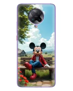 Чехол для Xiaomi POCO F2 Pro с картинкой «Микки на скамейке» Чехол для Xiaomi POCO F2 Pro с картинкой «Микки на скамейке»