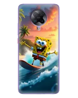 Чехол для Xiaomi POCO F2 Pro с картинкой «Губка Боб серфингист» Чехол для Xiaomi POCO F2 Pro с картинкой «Губка Боб серфингист»