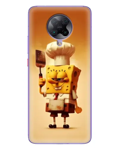 Чехол для Xiaomi POCO F2 Pro с картинкой «Губка Боб повар»