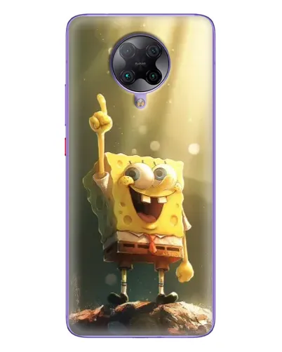 Чехол для Xiaomi POCO F2 Pro с картинкой «Сияющий Спанч Боб»