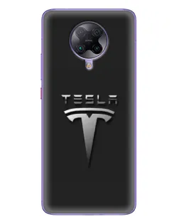 Чехол для Xiaomi POCO F2 Pro с картинкой «Стальной логотип Tesla» Чехол для Xiaomi POCO F2 Pro с картинкой «Стальной логотип Tesla»