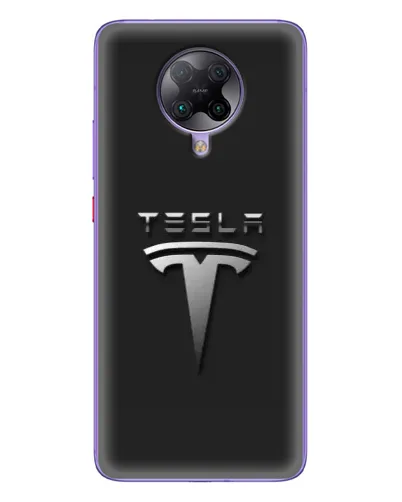 Чехол для Xiaomi POCO F2 Pro с картинкой «Стальной логотип Tesla» Чехол для Xiaomi POCO F2 Pro с картинкой «Стальной логотип Tesla»