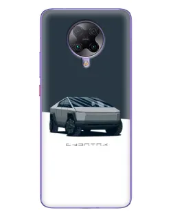 Чехол для Xiaomi POCO F2 Pro с картинкой «Серебристый Cybertruck Tesla» Чехол для Xiaomi POCO F2 Pro с картинкой «Серебристый Cybertruck Tesla»