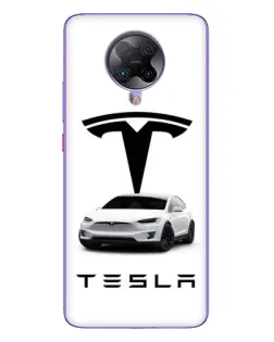 Чехол для Xiaomi POCO F2 Pro с картинкой «Tesla White Style» Чехол для Xiaomi POCO F2 Pro с картинкой «Tesla White Style»