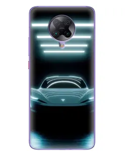 Чехол для Xiaomi POCO F2 Pro с картинкой «Tesla в неоне» Чехол для Xiaomi POCO F2 Pro с картинкой «Tesla в неоне»