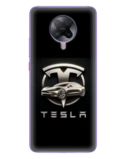 Чехол для Xiaomi POCO F2 Pro с картинкой «Tesla — серебристое авто» Чехол для Xiaomi POCO F2 Pro с картинкой «Tesla — серебристое авто»