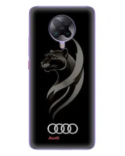 Чохол для Xiaomi POCO F2 Pro з картинкою «Графіка — пантера та Audi»