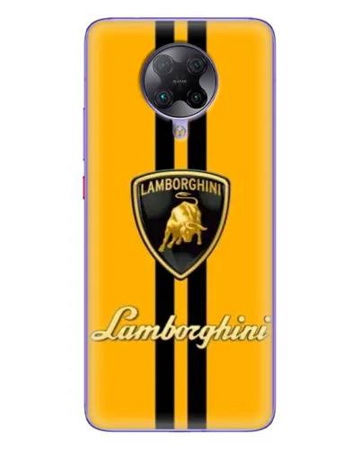 Чехол для Xiaomi POCO F2 Pro с картинкой «Lamborghini Stripe желтый»