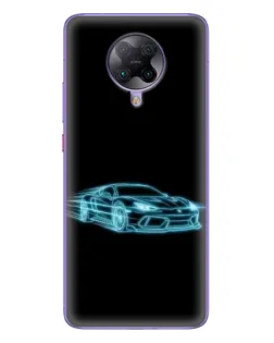 Чехол для Xiaomi POCO F2 Pro с картинкой «Неоновый контур Lamborghini» Чехол для Xiaomi POCO F2 Pro с картинкой «Неоновый контур Lamborghini»