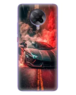 Чехол для Xiaomi POCO F2 Pro с картинкой «Lamborghini красный дым» Чехол для Xiaomi POCO F2 Pro с картинкой «Lamborghini красный дым»