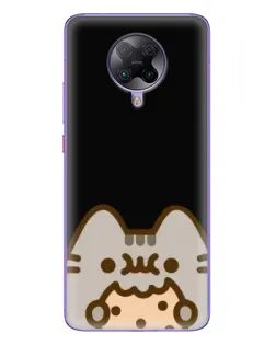 Чехол для Xiaomi POCO F2 Pro с картинкой «Пушин на черном»