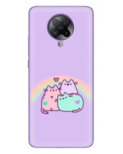 Чехол для Xiaomi POCO F2 Pro с картинкой «Радужные Пушины»