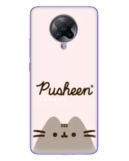 Чехол для Xiaomi POCO F2 Pro с картинкой «Pusheen логотип»