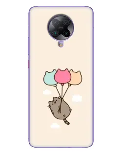 Чехол для Xiaomi POCO F2 Pro с картинкой «Пушин на шариках»