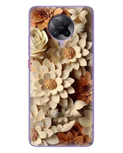 Чохол для Xiaomi POCO F2 Pro з картинкою «Бежевий флористичний декор» Чохол для Xiaomi POCO F2 Pro з картинкою «Бежевий флористичний декор»