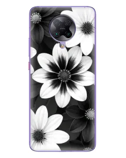 Чохол для Xiaomi POCO F2 Pro з картинкою «Монохромні айстри»