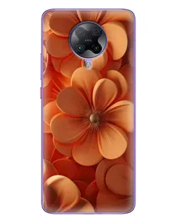 Чохол для Xiaomi POCO F2 Pro з картинкою «Помаранчева макро квітка»