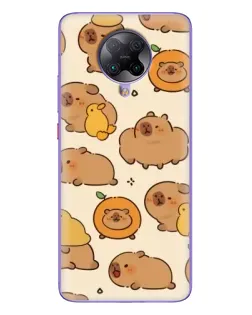 Чохол для Xiaomi POCO F2 Pro з картинкою «Капібари з апельсинами»