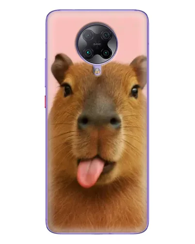 Чохол для Xiaomi POCO F2 Pro з картинкою «Капібара з язиком»