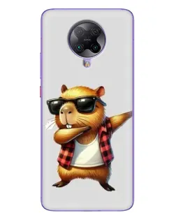 Чохол для Xiaomi POCO F2 Pro з картинкою «Капібара репер даб»
