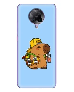 Чохол для Xiaomi POCO F2 Pro з картинкою «Капібара на скейті»